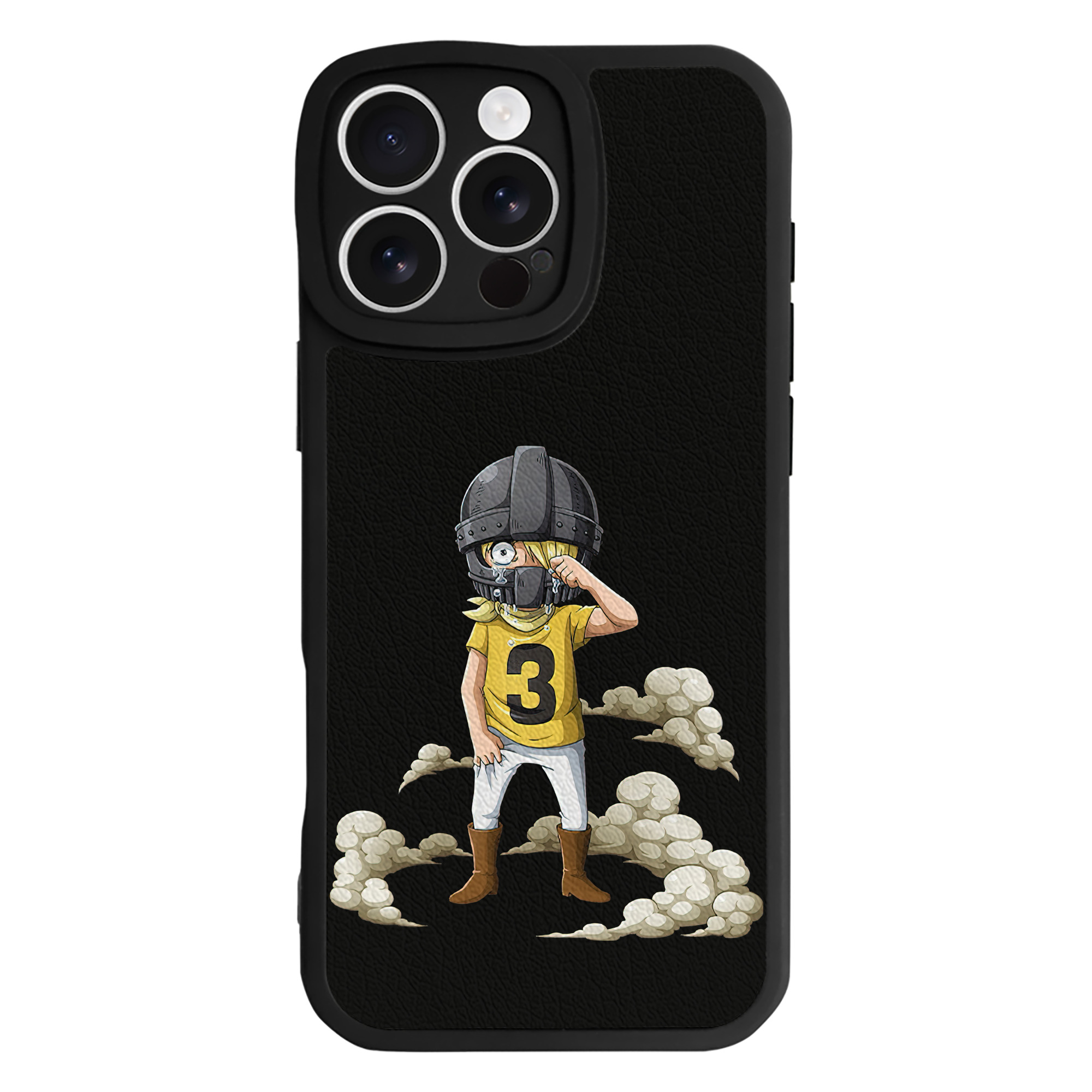 （画像用） ワンピース サンジ ONE PIECE Sanji 【iPhone 16シリーズ対応】シリコンスマホケース（レザー調） 材質：シリコン